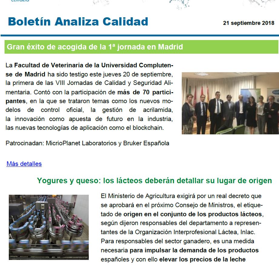 Boletín Analiza 21/09/2018 - Analiza Calidad